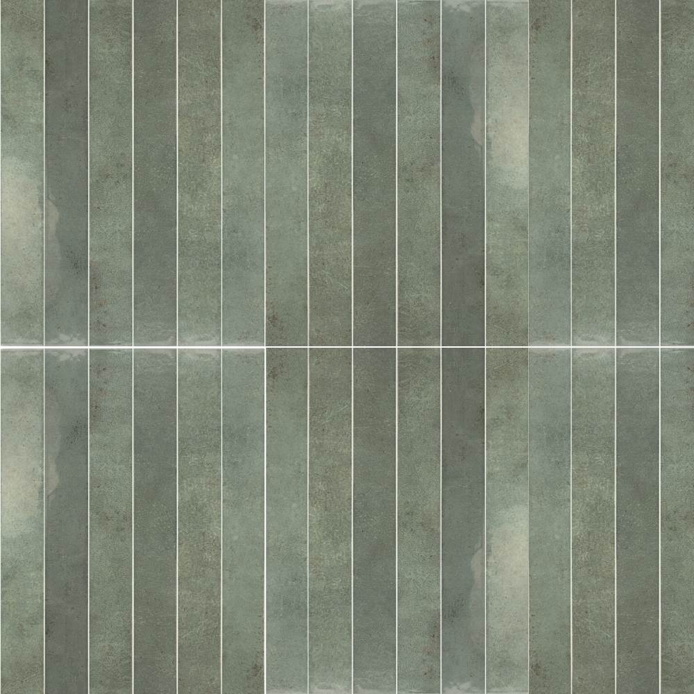 Vela 2" x 16" Oakmoss Porcelain Glossy Tile