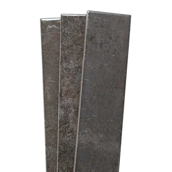 Vela 2" x 16" Soot Porcelain Glossy Tile