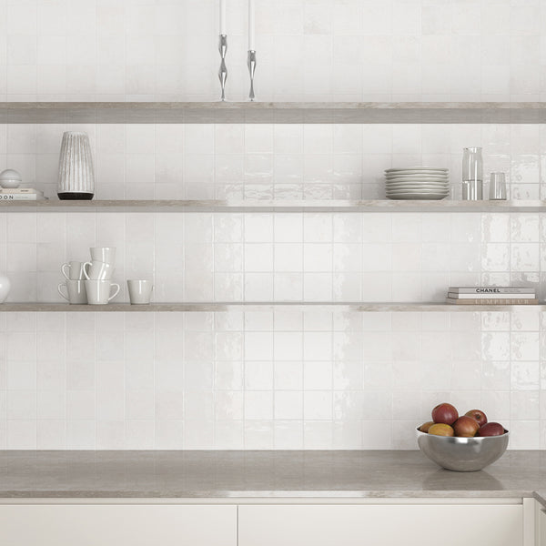 Vela 4" x 4" Clean Porcelain Glossy Tile