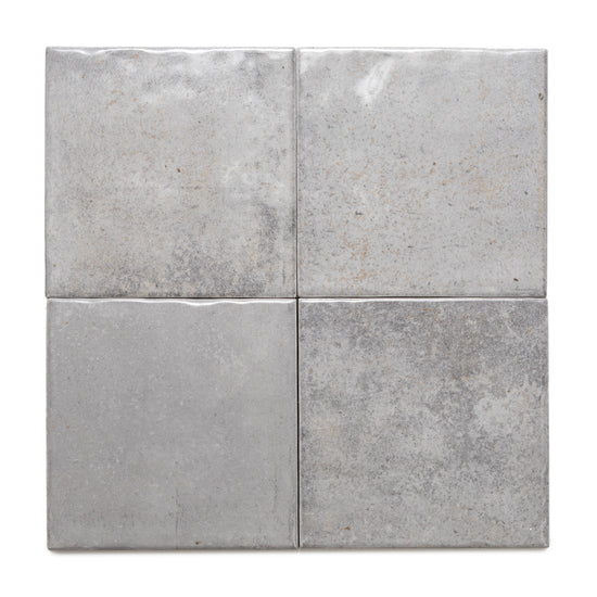 Vela 4" x 4" Dim Gray Porcelain Glossy Tile