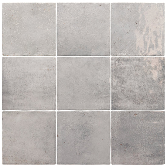 Vela 4" x 4" Dim Gray Porcelain Glossy Tile