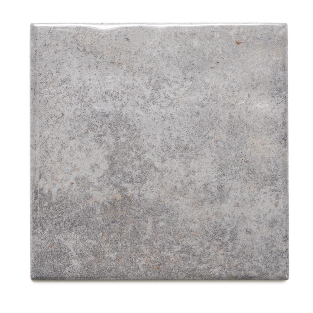 Vela 4" x 4" Dim Gray Porcelain Glossy Tile