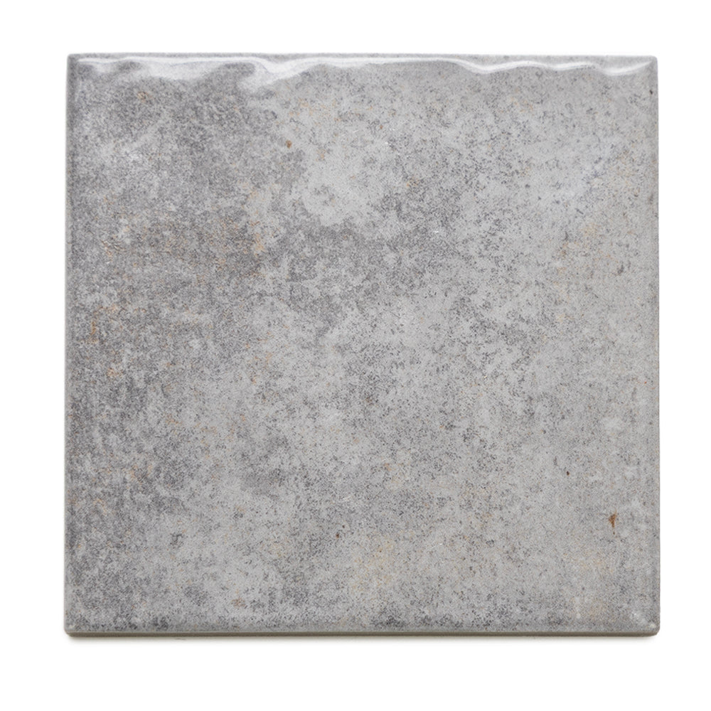 Vela 4" x 4" Dim Gray Porcelain Glossy Tile