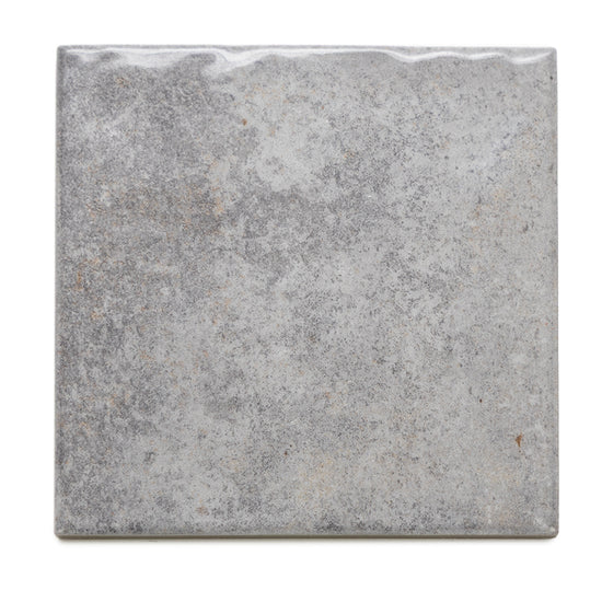 Vela 4" x 4" Dim Gray Porcelain Glossy Tile