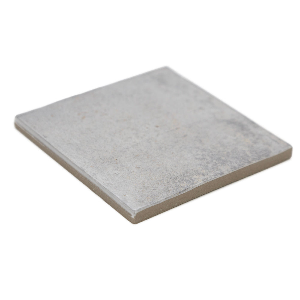 Vela 4" x 4" Dim Gray Porcelain Glossy Tile