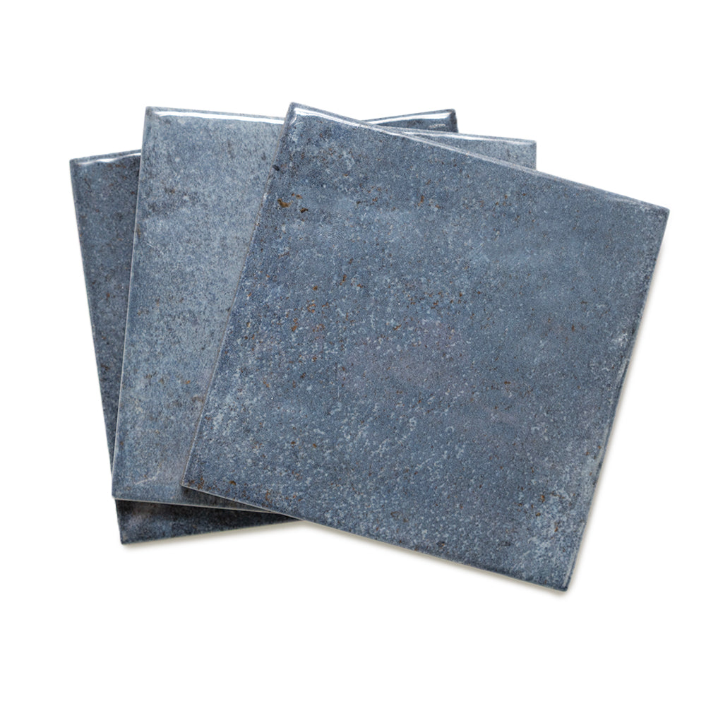 Vela 4"x4" Deep Royal Porcelain Glossy Tile