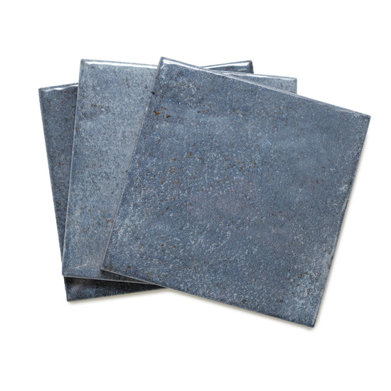 Vela 4"x4" Deep Royal Porcelain Glossy Tile