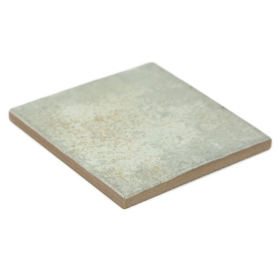 Vela 4" x 4" Green Field Porcelain Glossy Tile