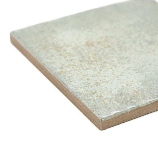 Vela 4" x 4" Green Field Porcelain Glossy Tile