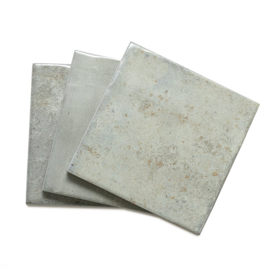 Vela 4" x 4" Green Field Porcelain Glossy Tile