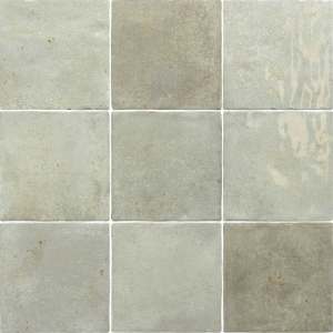 Vela 4" x 4" Green Field Porcelain Glossy Tile