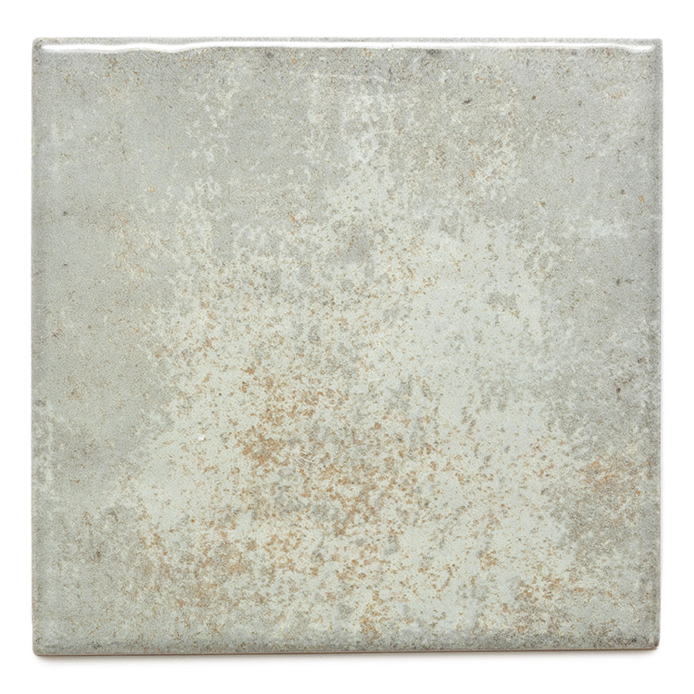 Vela 4" x 4" Green Field Porcelain Glossy Tile