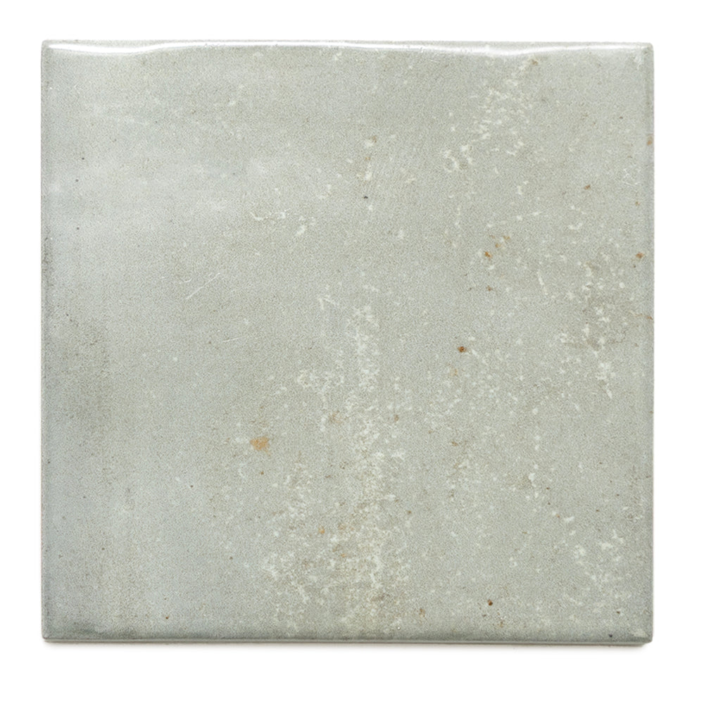 Vela 4" x 4" Green Field Porcelain Glossy Tile