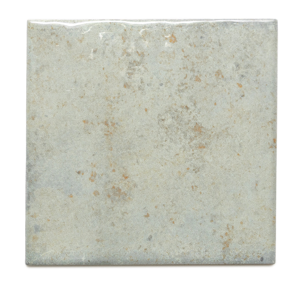 Vela 4" x 4" Green Field Porcelain Glossy Tile