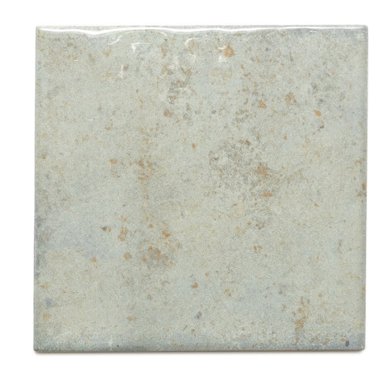 Vela 4" x 4" Green Field Porcelain Glossy Tile