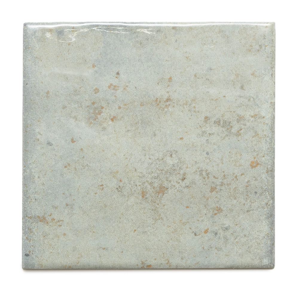Vela 4" x 4" Green Field Porcelain Glossy Tile