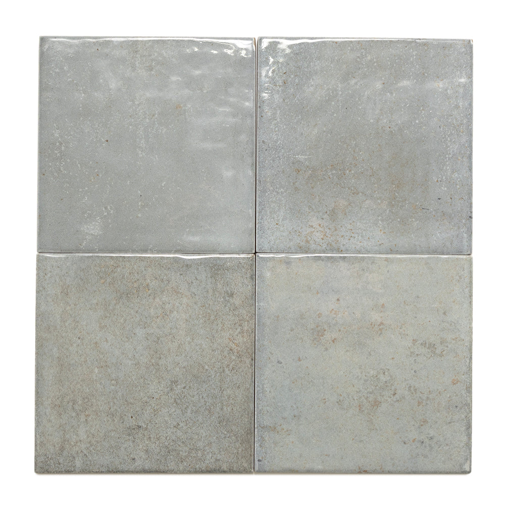 Vela 4" x 4" Moody Blue Porcelain Glossy Tile