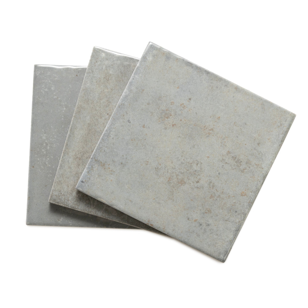 Vela 4" x 4" Moody Blue Porcelain Glossy Tile