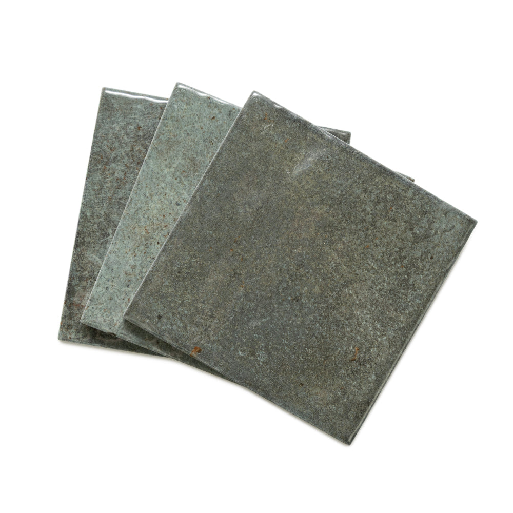 Vela 4" x 4" Oakmoss Porcelain Glossy Tile