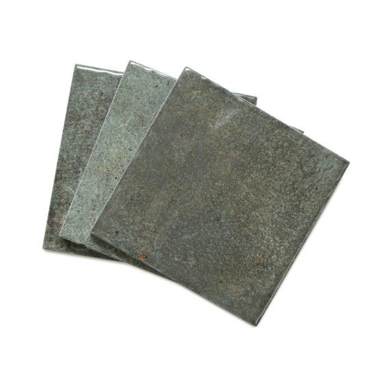 Vela 4" x 4" Oakmoss Porcelain Glossy Tile