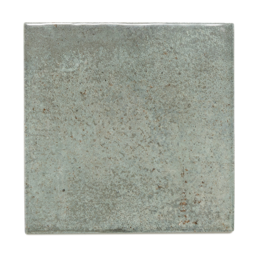 Vela 4" x 4" Oakmoss Porcelain Glossy Tile