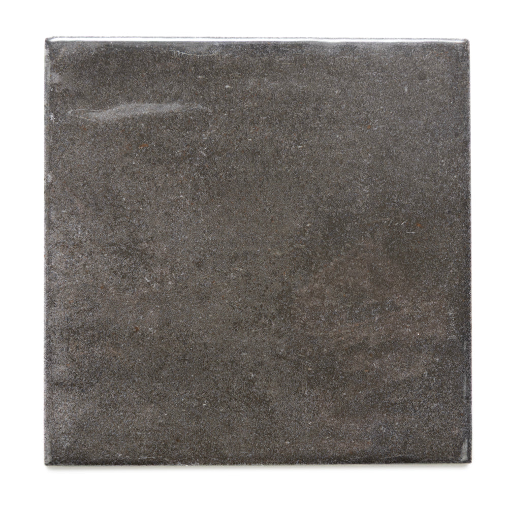 Vela 4" x 4" Soot Porcelain Glossy Tile