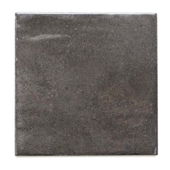 Vela 4" x 4" Soot Porcelain Glossy Tile