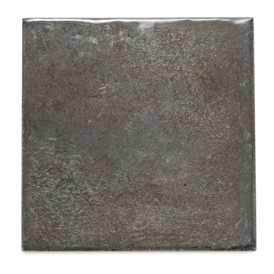 Vela 4" x 4" Soot Porcelain Glossy Tile