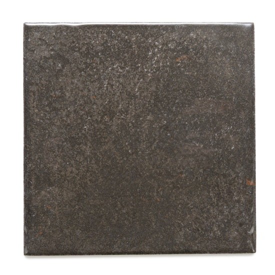 Vela 4" x 4" Soot Porcelain Glossy Tile