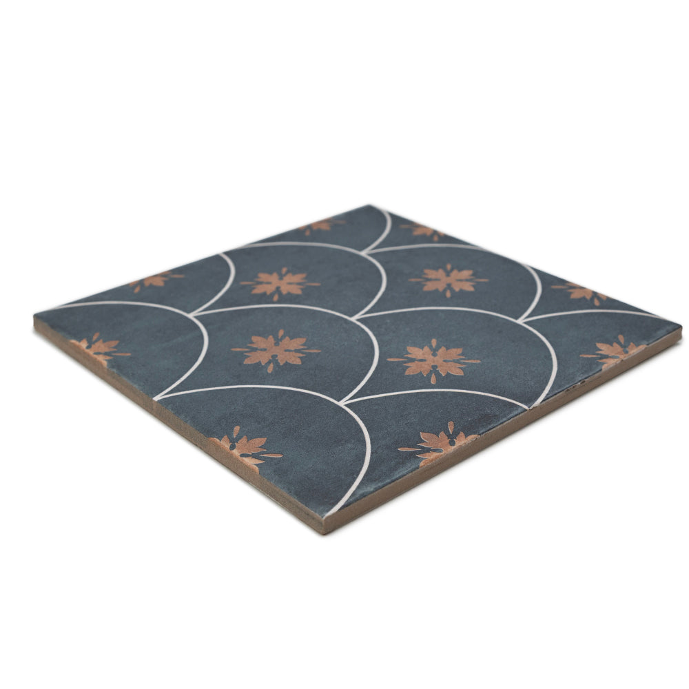 Velvet 8"x8" Sapphire Porcelain Satin Tile