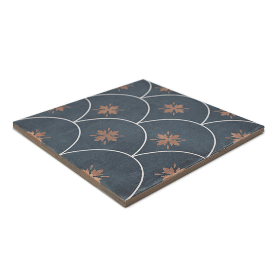 Velvet 8"x8" Sapphire Porcelain Satin Tile