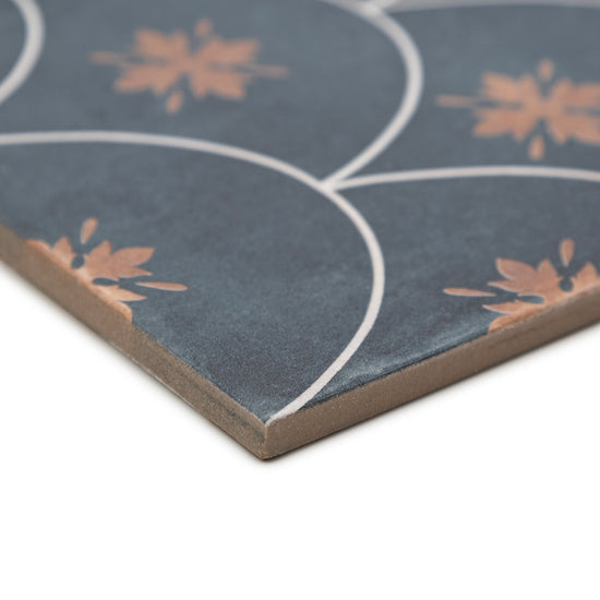 Velvet 8"x8" Sapphire Porcelain Satin Tile