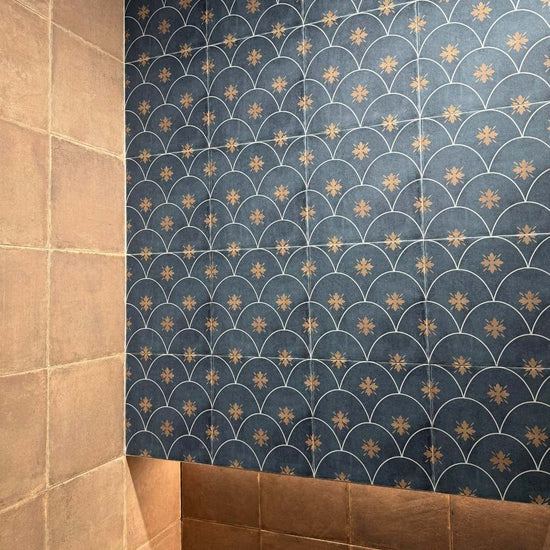 Velvet 8"x8" Sapphire Porcelain Satin Tile