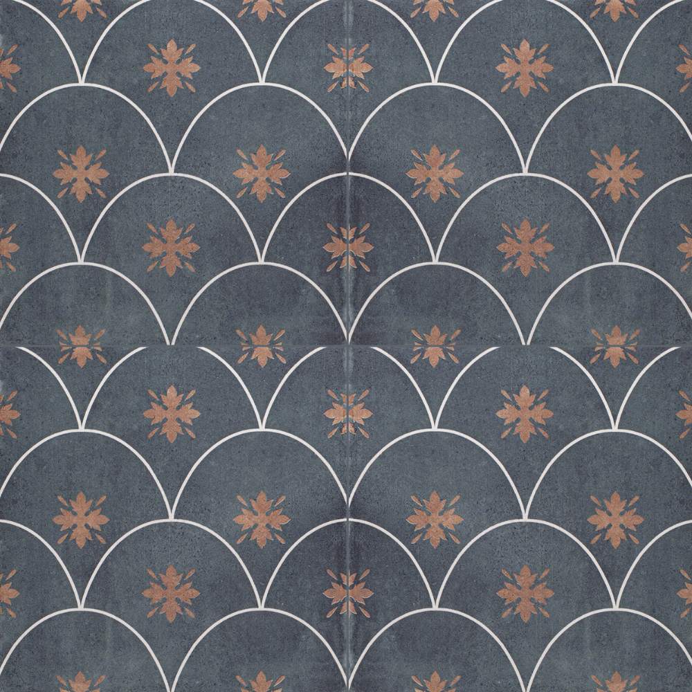 Velvet 8"x8" Sapphire Porcelain Satin Tile