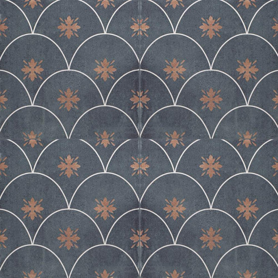 Velvet 8"x8" Sapphire Porcelain Satin Tile