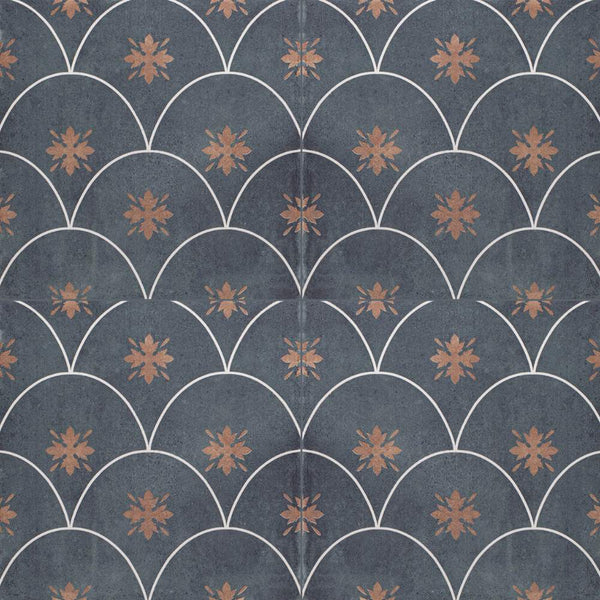 Velvet 8"x8" Sapphire Porcelain Satin Tile