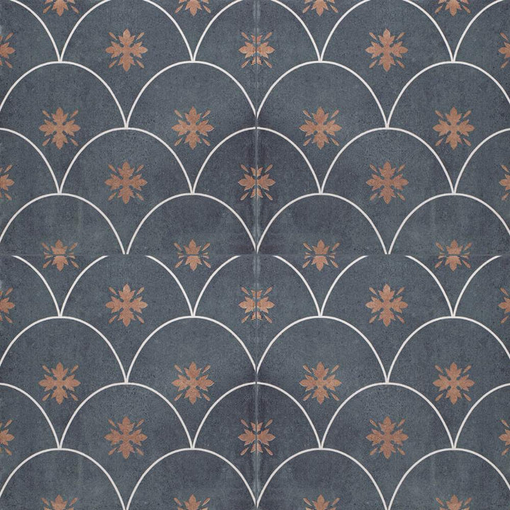 Velvet 8"x8" Sapphire Porcelain Satin Tile