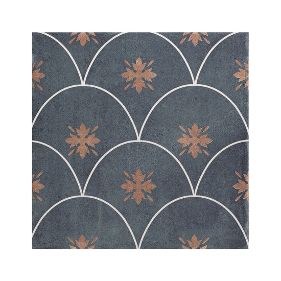 Velvet 8"x8" Sapphire Porcelain Satin Tile