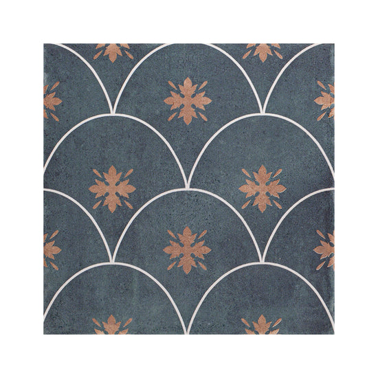 Velvet 8"x8" Sapphire Porcelain Satin Tile