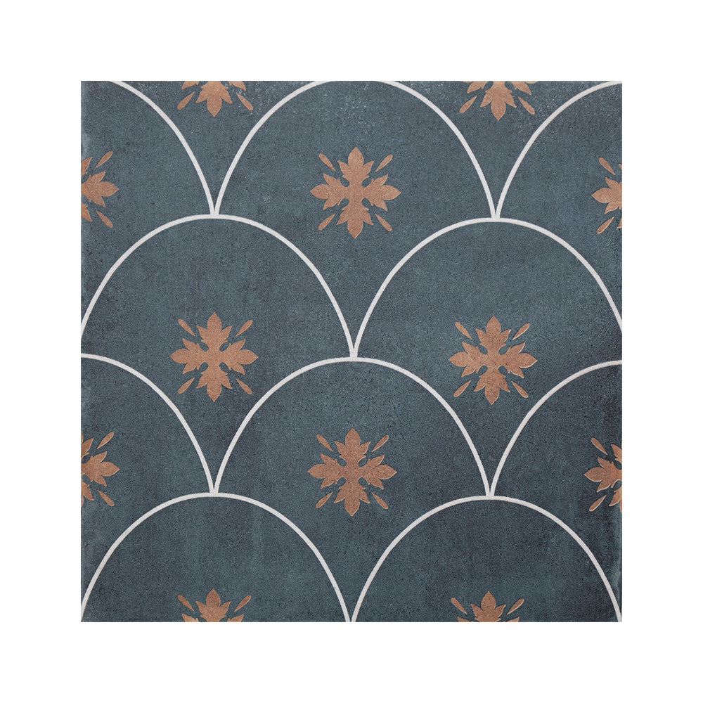 Velvet 8"x8" Sapphire Porcelain Satin Tile