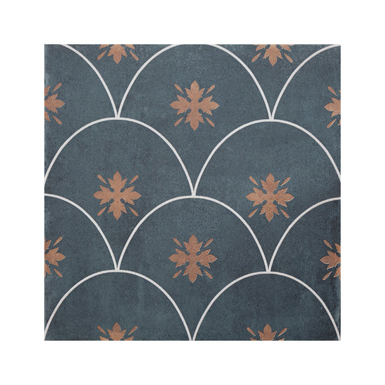 Velvet 8"x8" Sapphire Porcelain Satin Tile