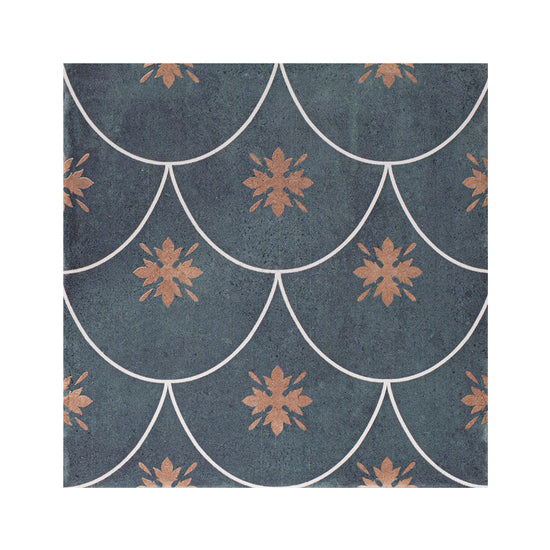 Velvet 8"x8" Sapphire Porcelain Satin Tile