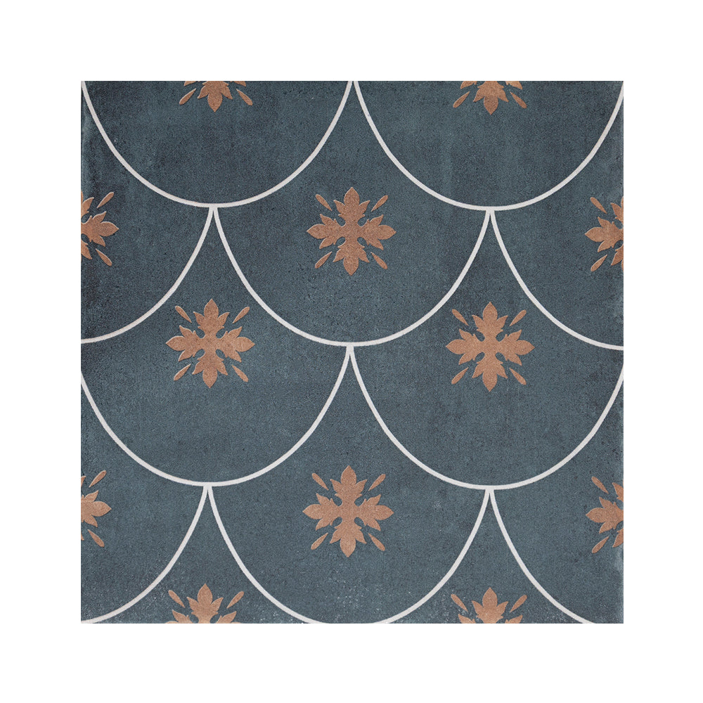 Velvet 8"x8" Sapphire Porcelain Satin Tile