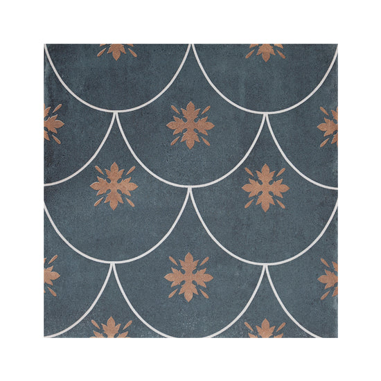 Velvet 8"x8" Sapphire Porcelain Satin Tile