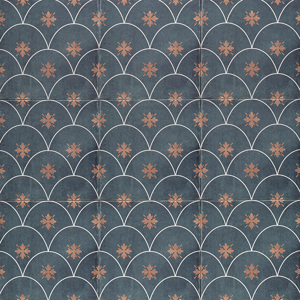 Velvet 8"x8" Sapphire Porcelain Satin Tile