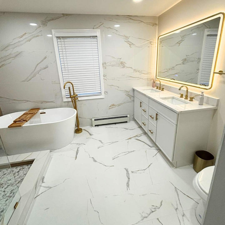 Altea 24"x48" Bianco Porcelain Polished Tile