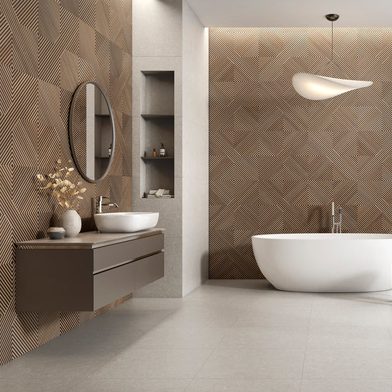 Huntsman 24" x 24" Brun Porcelain Matte Tile