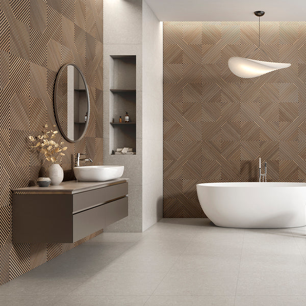 Huntsman 24" x 24" Brun Porcelain Matte Tile