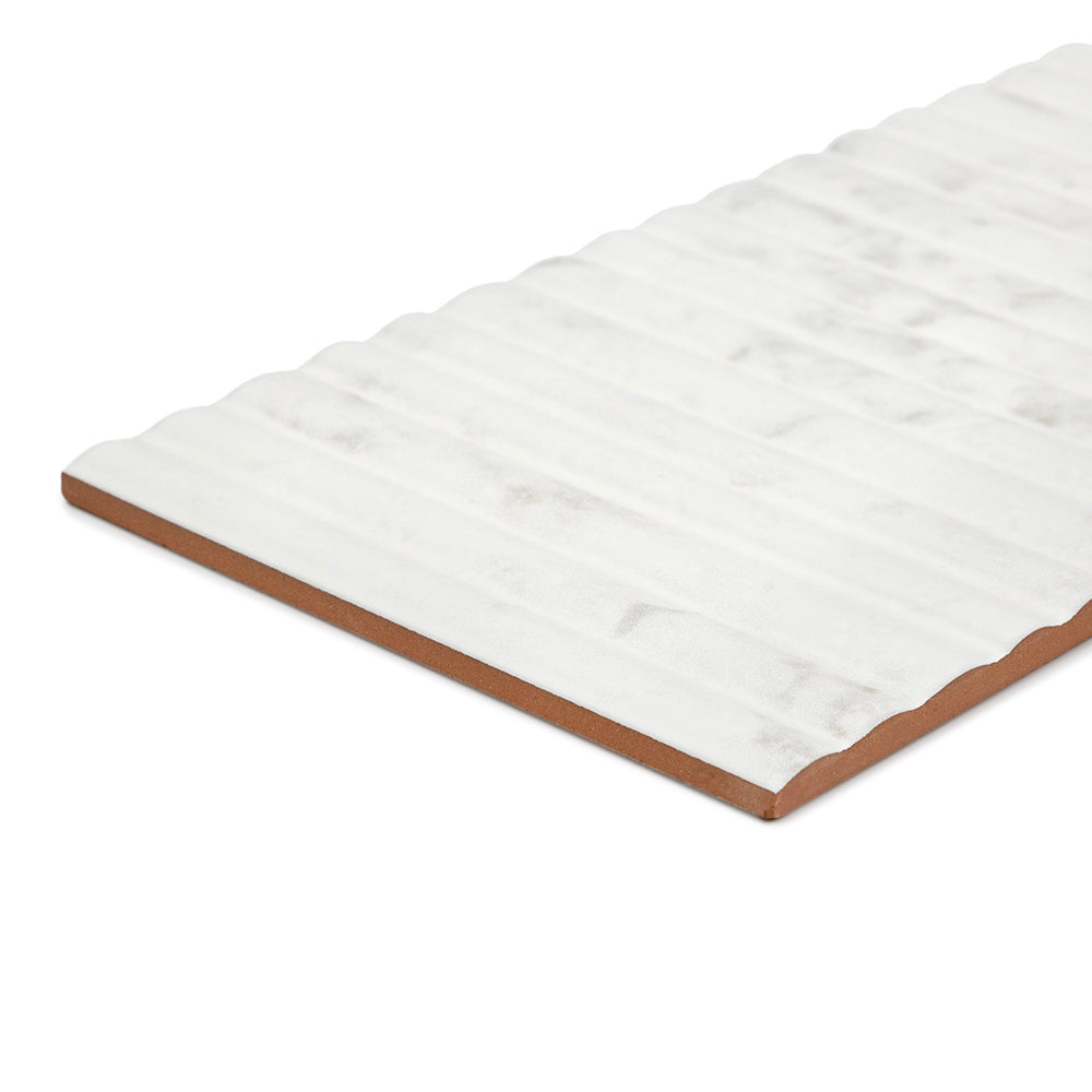 Oro Fluted 6"x12" Marble Ceramic Satin Tile
