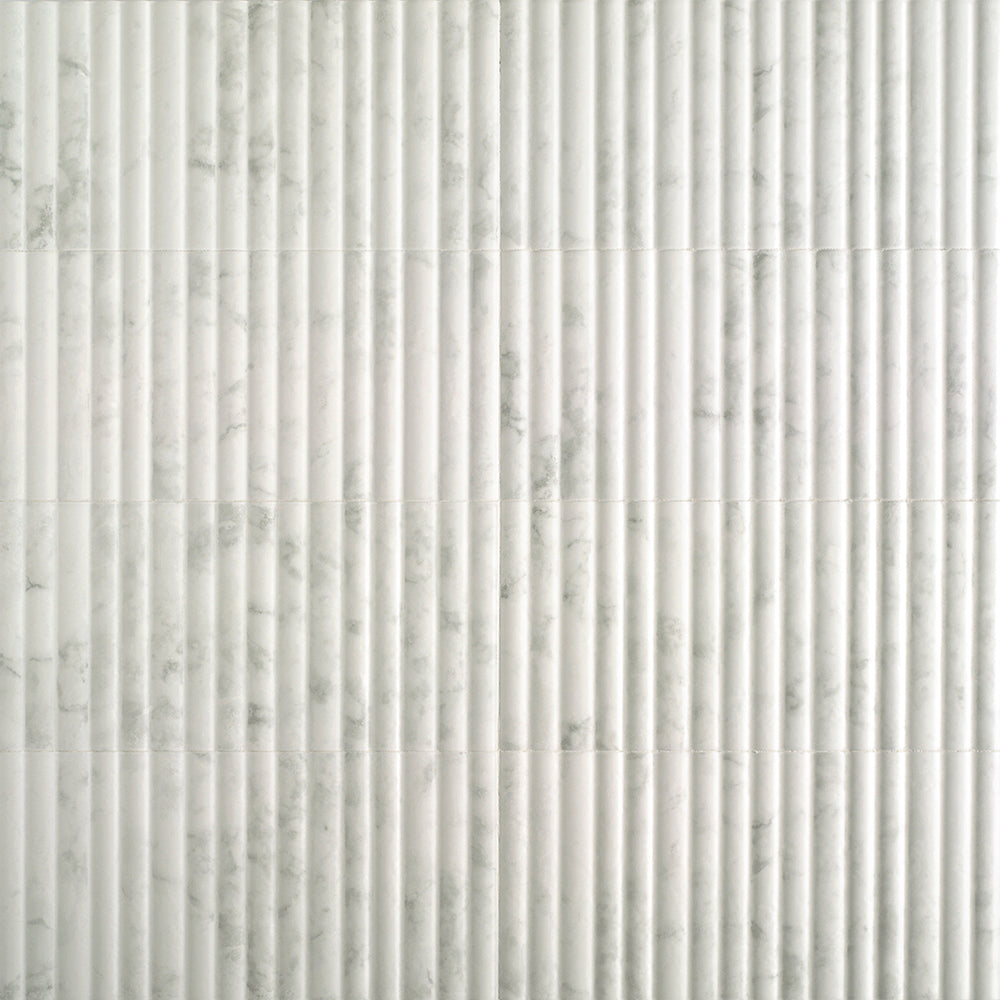 Oro Fluted 6"x12" Marble Ceramic Satin Tile